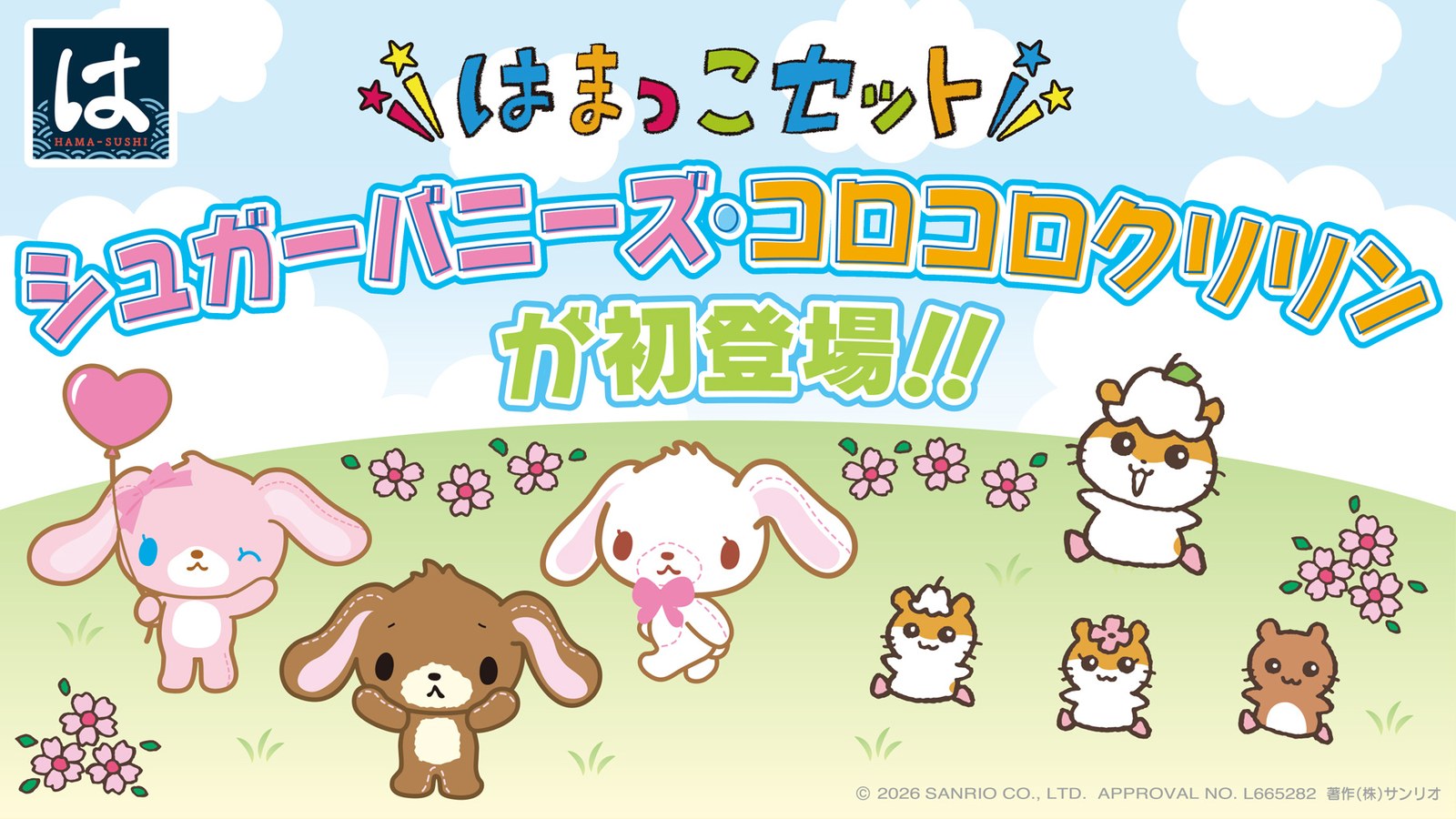 シュガーバニーズ コロコロクリリン はま寿司 はまっこセット登場!
