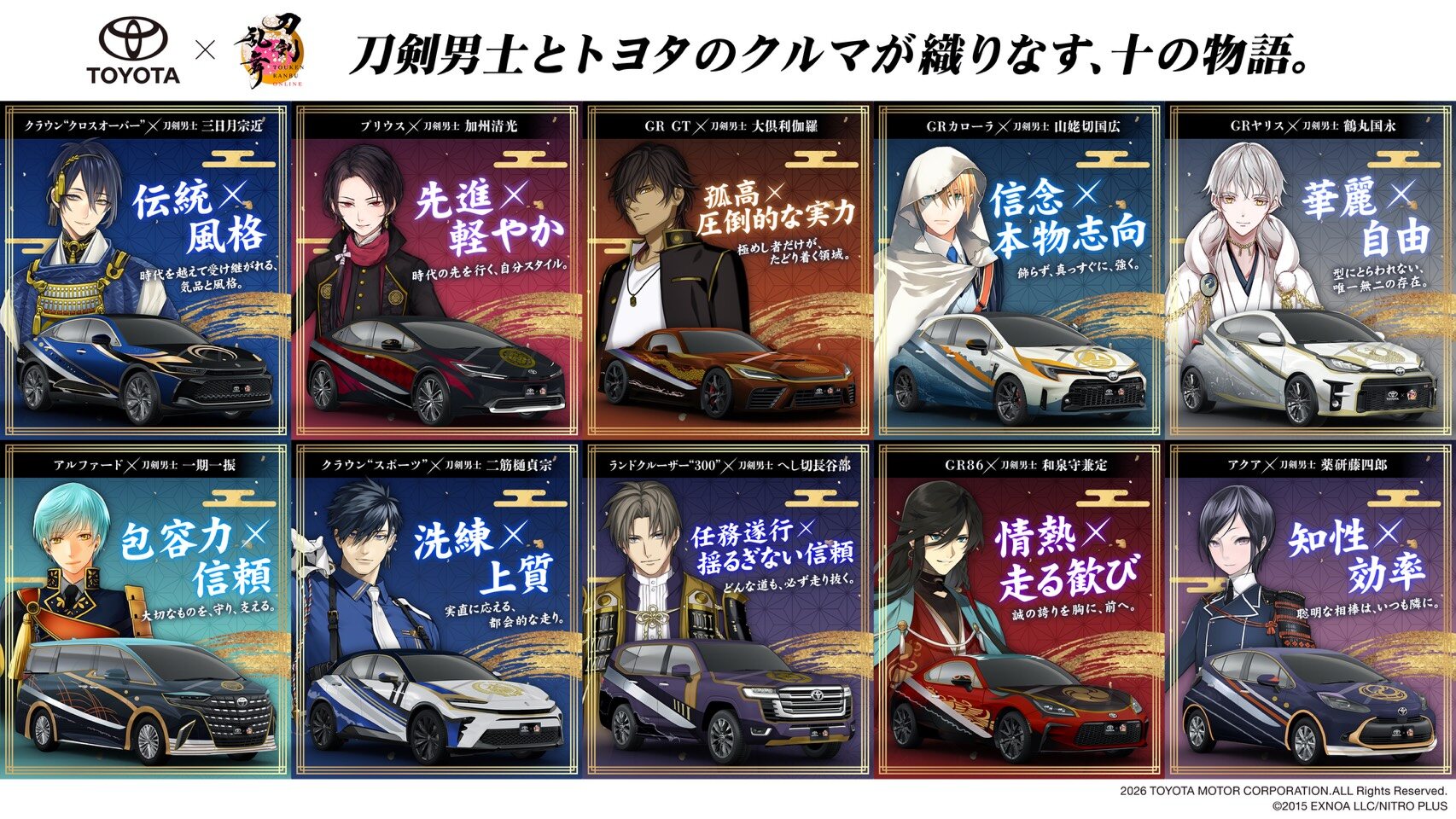 刀剣乱舞 × TOYOTA コラボグッズ 10月17日より京都で発売!
