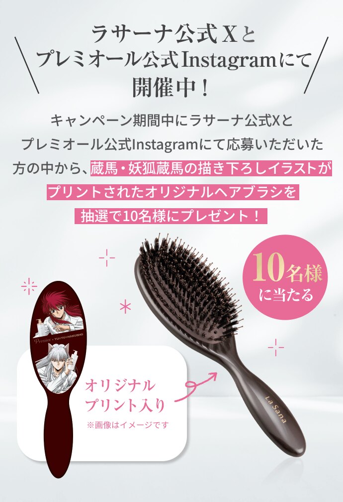 YuYu Hakusho × Premior Social Media Giveaway Campaign Original Hairbrush